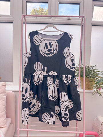 Monochrome Mouse Pumpkin Sleeveless Smock UK 14/16