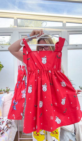Christmas Bear Babydoll Sundress UK 10-20