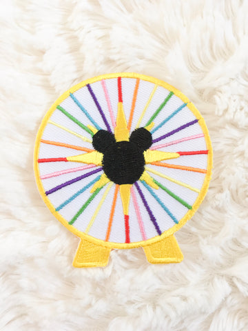 Mouse's Fun Wheel Iron-On Patch