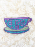 Spinning Teacup Iron-On Patch