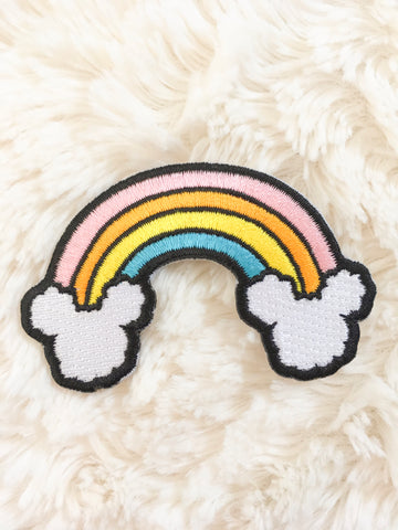 Rainbow Mouse Iron-On Patch