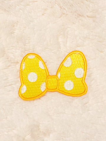 Yellow Bow Iron-On Patch